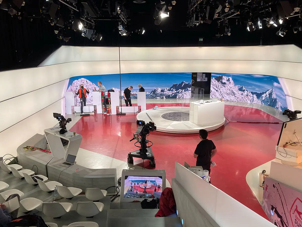 TV-Studio Setup mit Settele Equipment