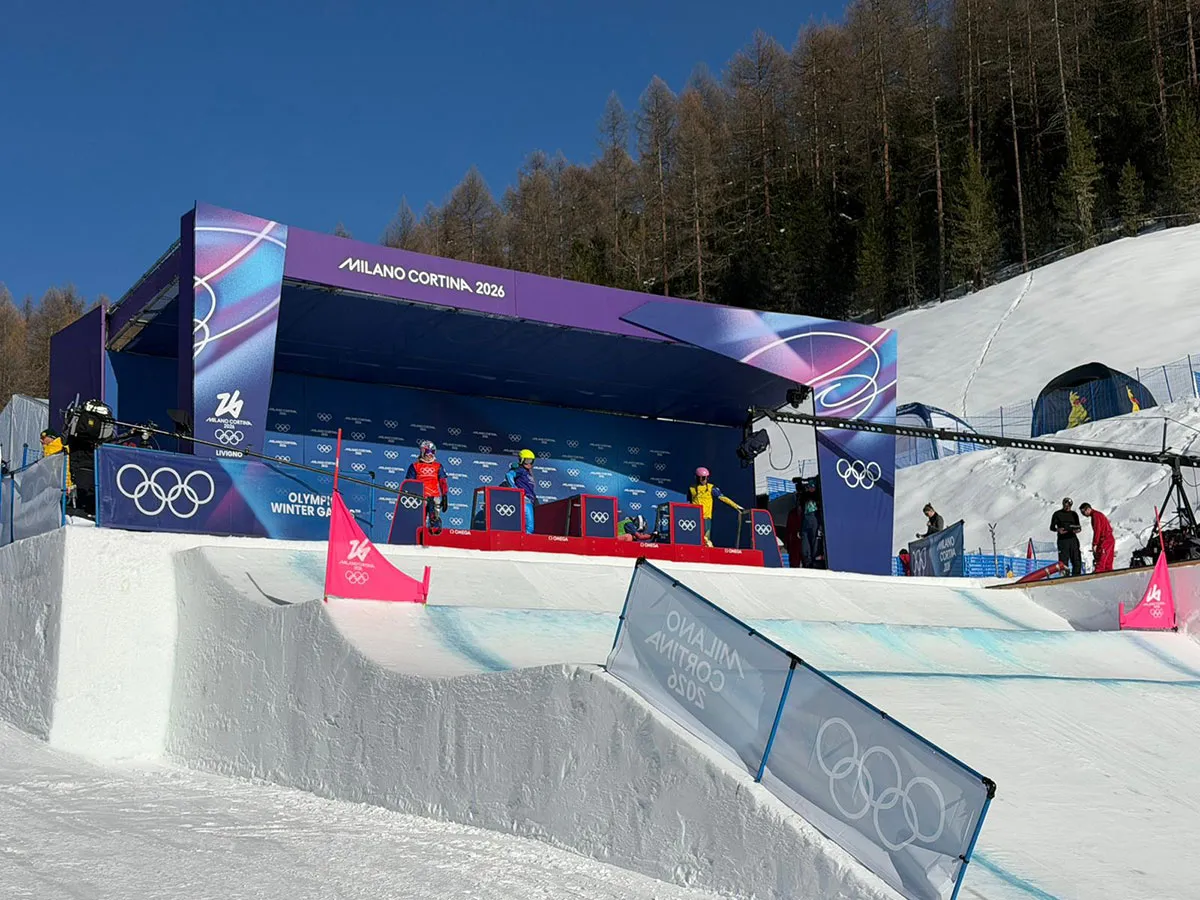 Halfpipe-Anlage von Settele Sportsystems bei den Olympischen Winterspielen Milano Cortina 2026